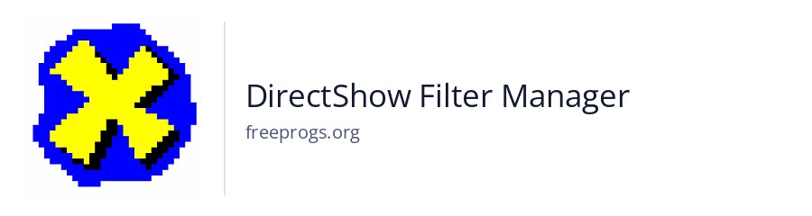 DirectShow Filter Manager