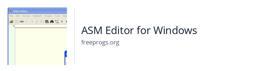 ASM Editor for Windows