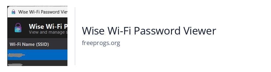 Wise Wi-Fi Password Viewer