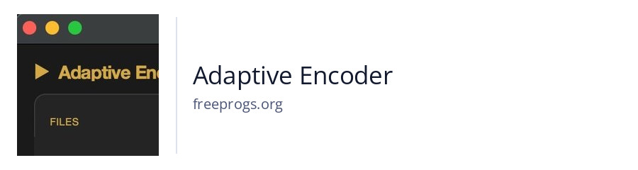 Adaptive Encoder