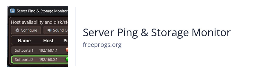 Server Ping & Storage Monitor