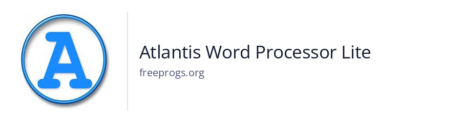 Atlantis Word Processor Lite