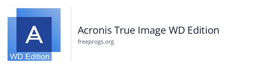 Acronis True Image WD Edition