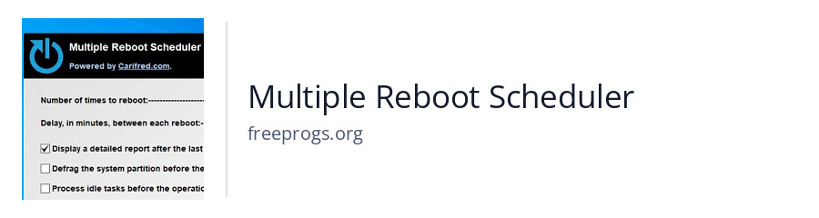 Multiple Reboot Scheduler