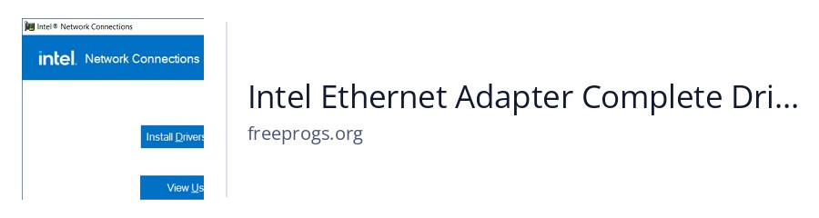 Intel Ethernet Adapter Complete Driver Pack