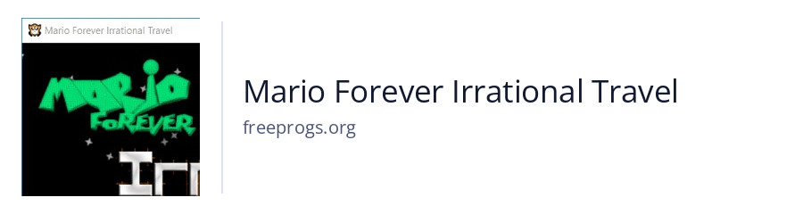 Mario Forever Irrational Travel