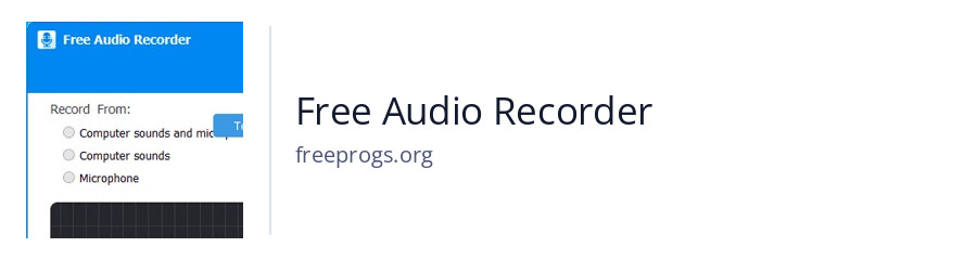 Free Audio Recorder