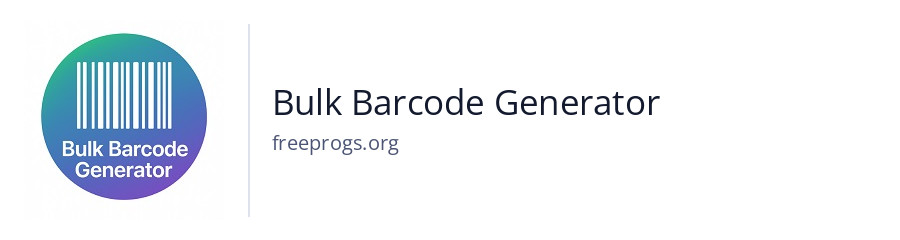 Bulk Barcode Generator