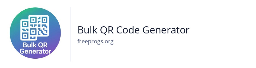 Bulk QR Code Generator