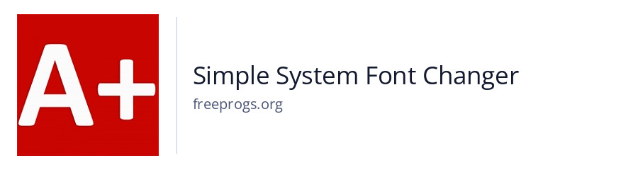 Simple System Font Changer
