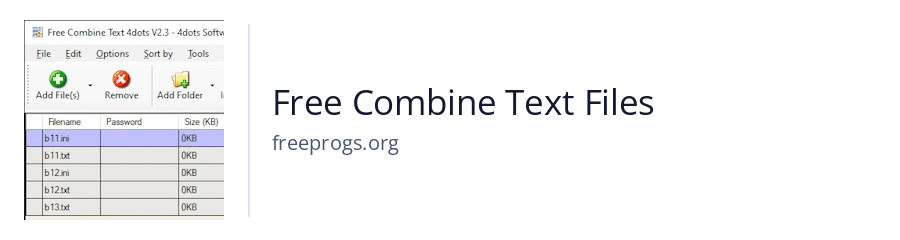 Free Combine Text Files