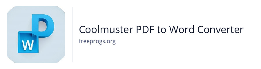 Coolmuster PDF to Word Converter