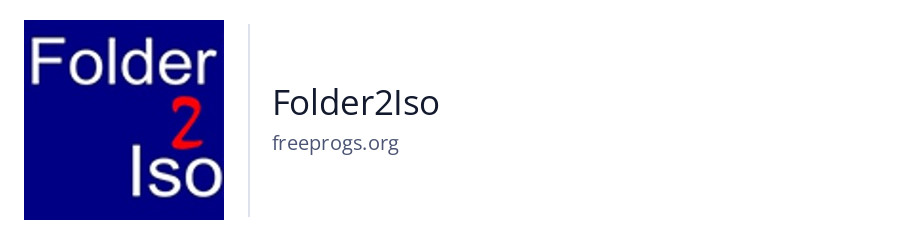 Folder2Iso