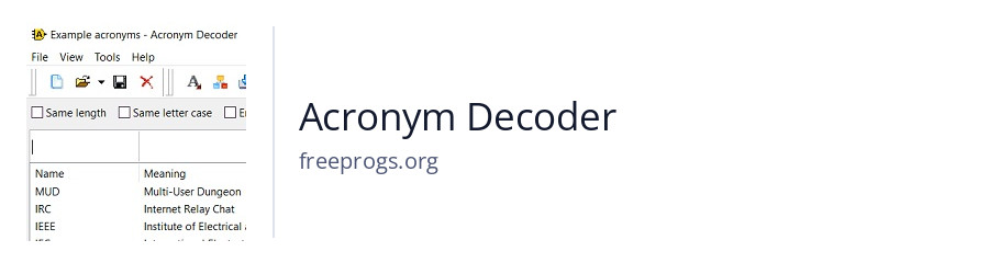 Acronym Decoder