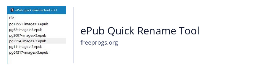 ePub Quick Rename Tool