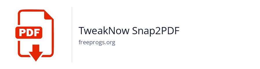 TweakNow Snap2PDF