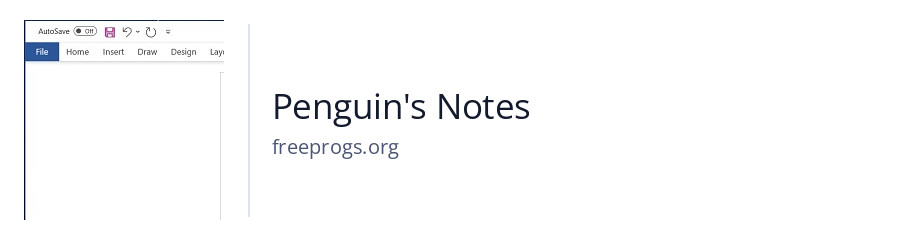 Penguin's Notes