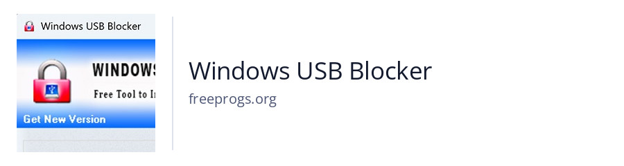 Windows USB Blocker