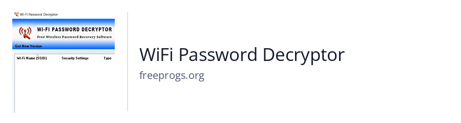 WiFi Password Decryptor
