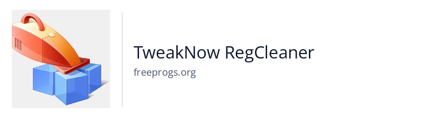 TweakNow RegCleaner