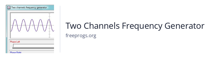 Two Channels Frequency Generator