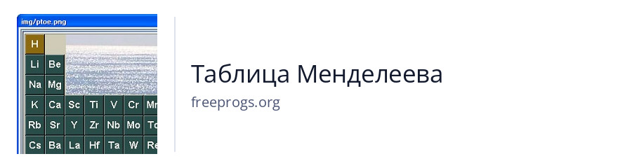 Таблица Менделеева