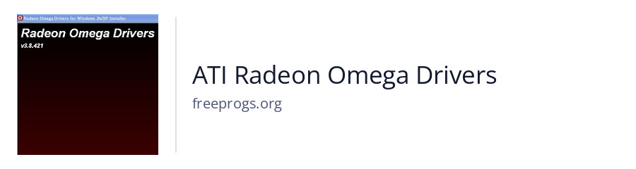 ATI Radeon Omega Drivers