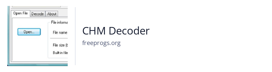 CHM Decoder