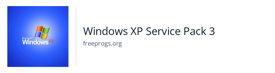 Windows XP Service Pack 3