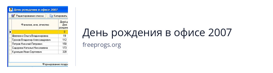 День рождения в офисе 2007