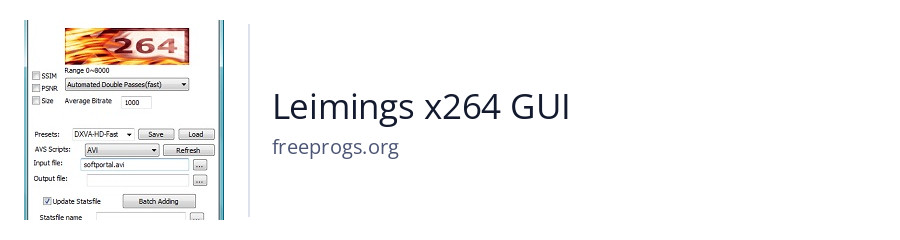 Leimings x264 GUI