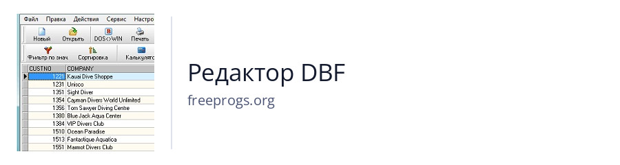 Редактор DBF