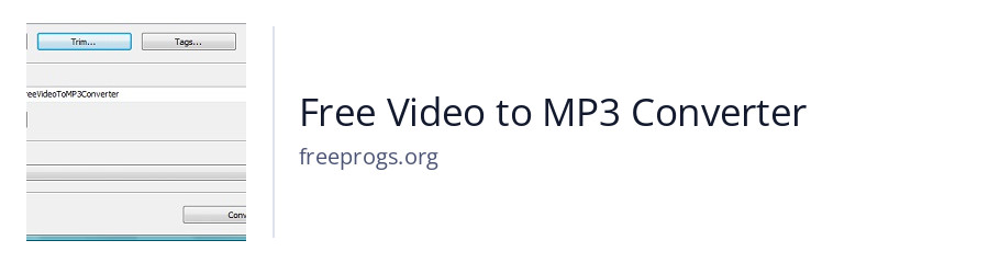 Free Video to MP3 Converter