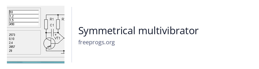 Symmetrical multivibrator