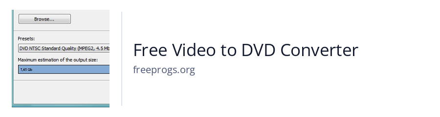 Free Video to DVD Converter
