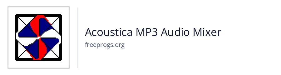 Acoustica MP3 Audio Mixer