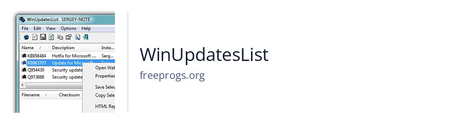WinUpdatesList