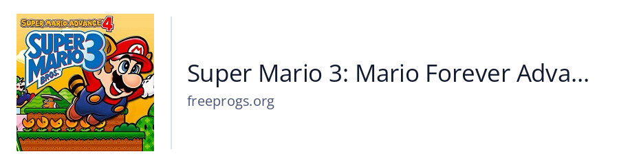 Super Mario 3: Mario Forever Advance