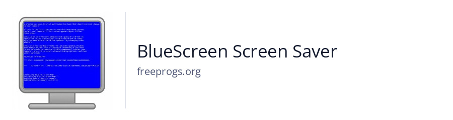 BlueScreen Screen Saver