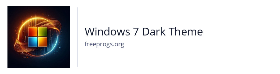 Windows 7 Dark Theme