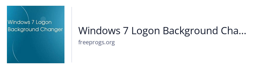 Windows 7 Logon Background Changer