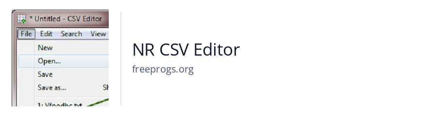 NR CSV Editor