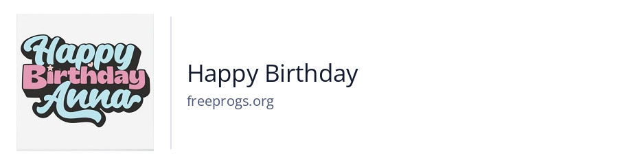 Happy Birthday