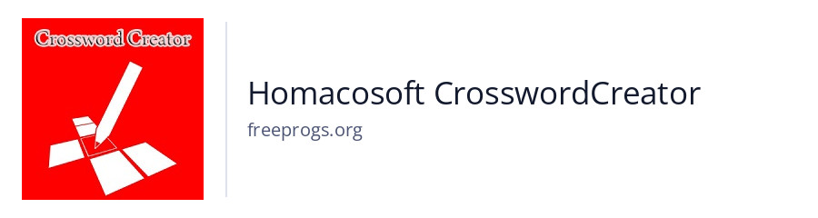 Homacosoft CrosswordCreator