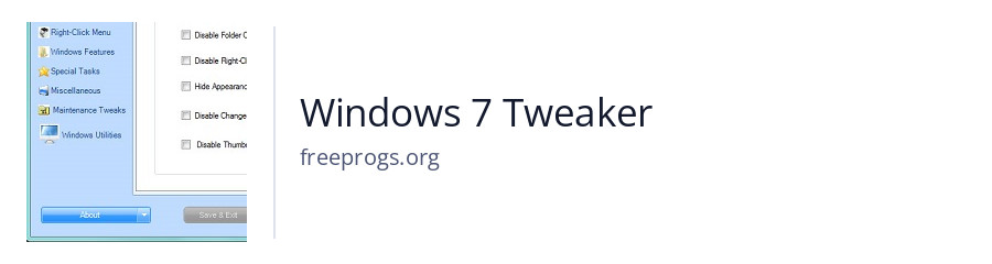 Windows 7 Tweaker