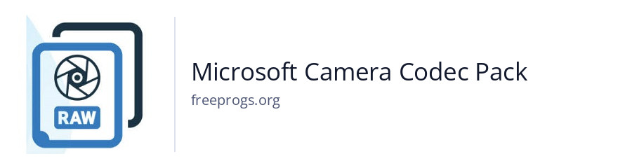 Microsoft Camera Codec Pack