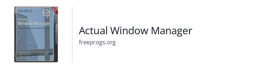 Actual Window Manager