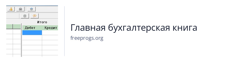 Главная бухгалтерская книга
