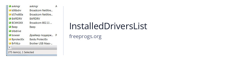 InstalledDriversList
