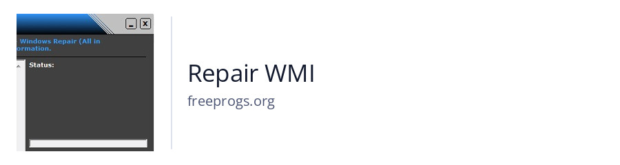 Repair WMI